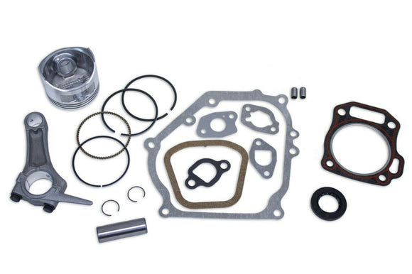 Piston Kit with Connecting Rod, Gasket Kit fits Honda GX200 6.5HP