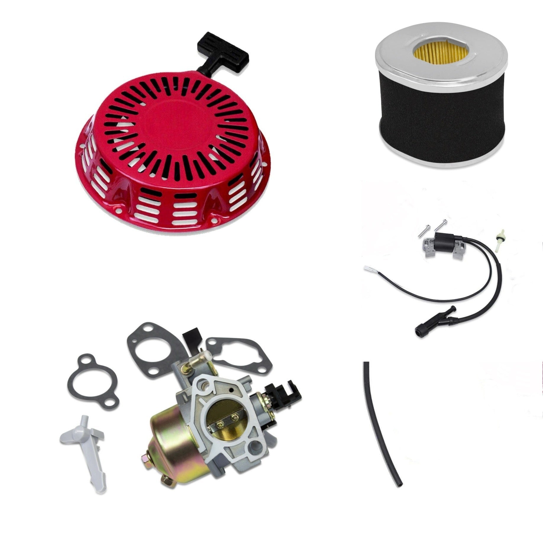 Service Kit Core Components fits Loncin G270F with Carburetor, Recoil, Ignition Coil, Air Filter